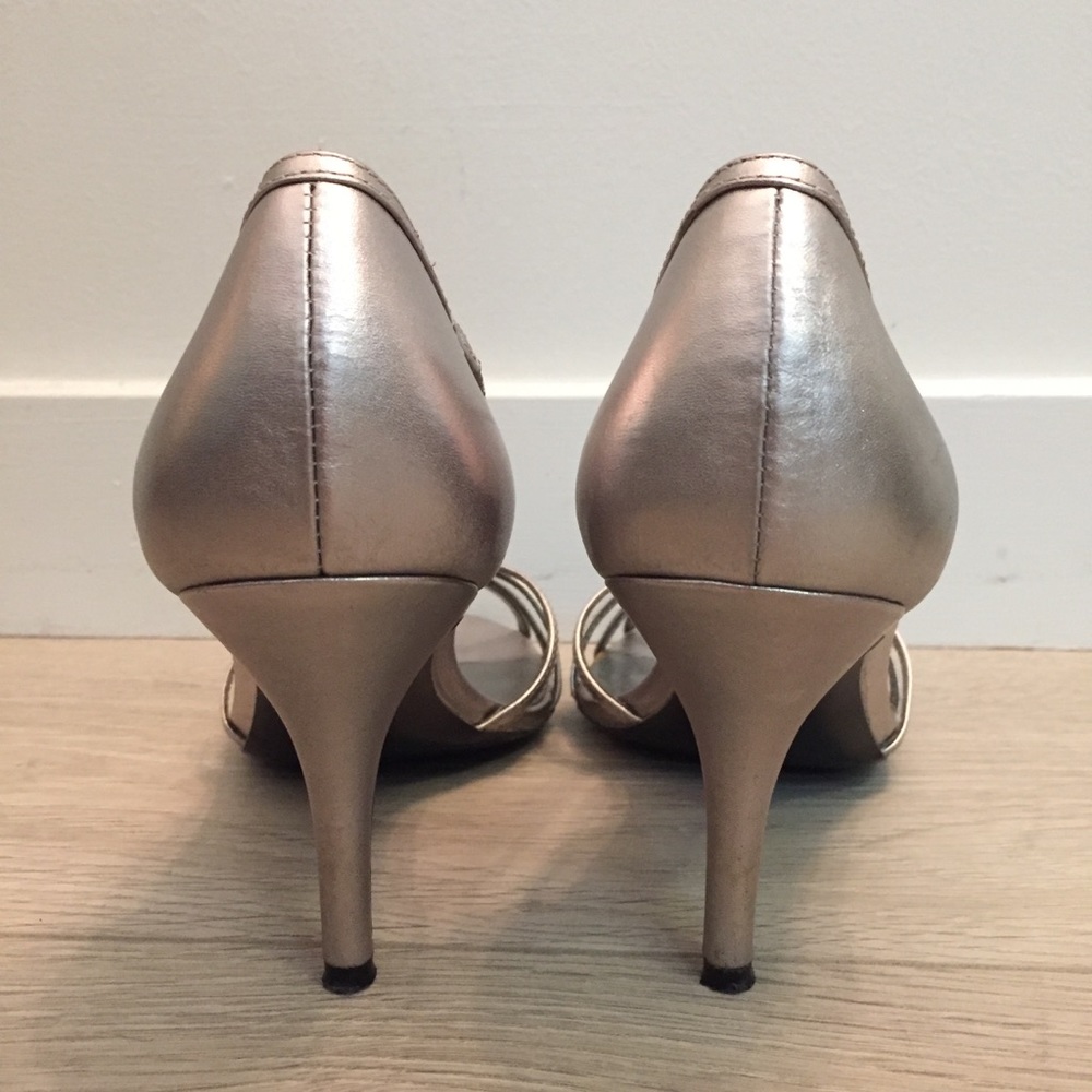 Ann Taylor Loft silver sandal heels - Picture 3 of 3